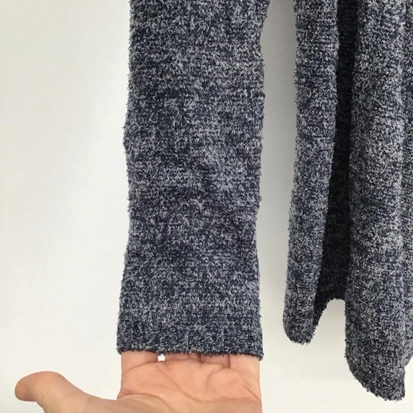 Barefoot Dreams Women’s Calypso Wrap Sweater Soft Cozy Warm Blue/Grey Size M - Picture 4 of 6